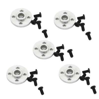 5pcs Metal Servo Arm 25T Round Type Disc Horns Compatible with MG995 MG996R Futaba ACE Robot(10 Pieces)