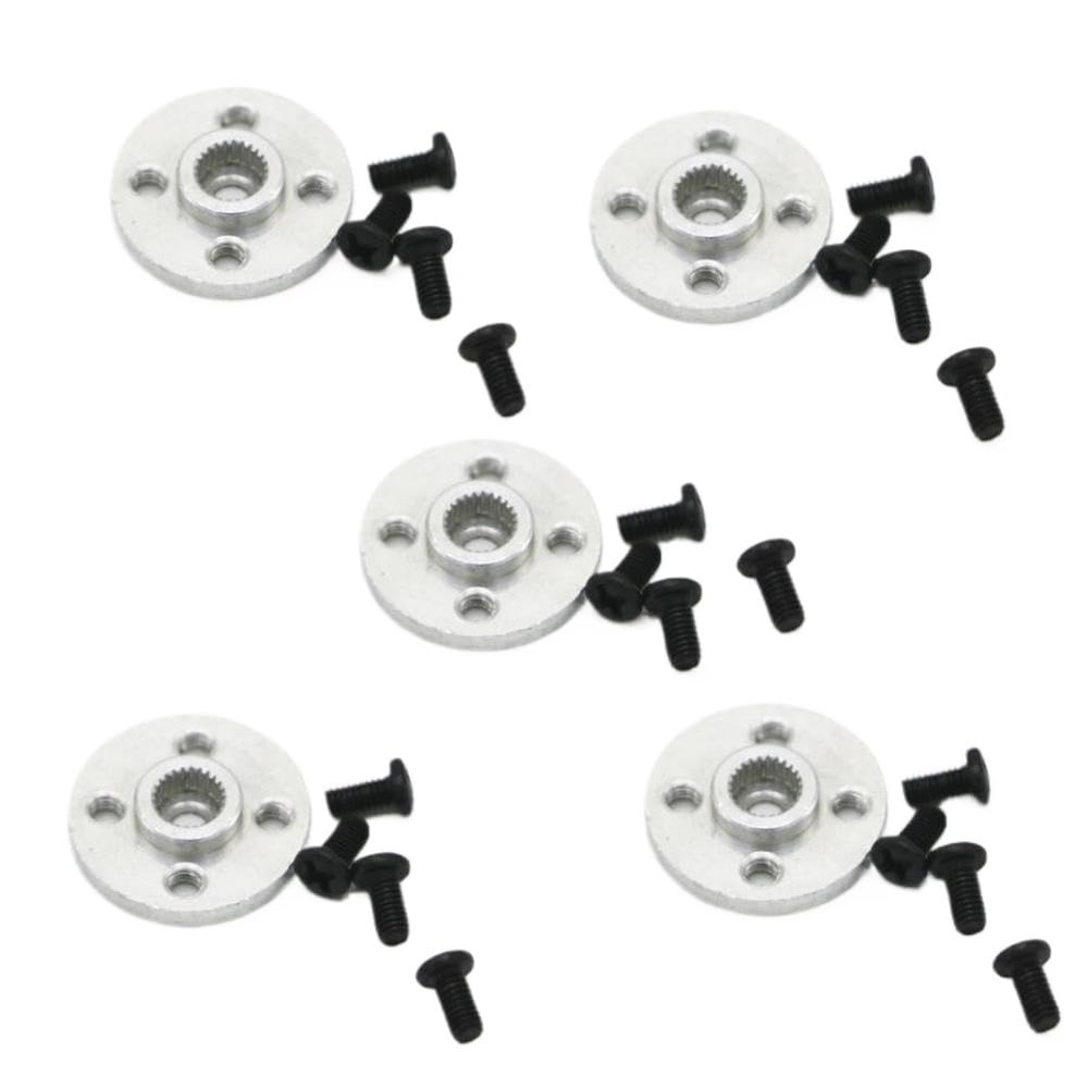 5pcs Metal Servo Arm 25T Round Type Disc Horns Compatible with MG995 MG996R Futaba ACE Robot(10 Pieces)