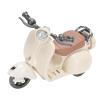 Semme Electric Doll Scooter Toy Mini Plastic Vehicle with Music Lights Rotating Wheels for Dolls Action Figures Desktop Decoration ABS Material 3 AA Batteries Not Included (Beige) view 3