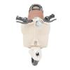 Semme Electric Doll Scooter Toy Mini Plastic Vehicle with Music Lights Rotating Wheels for Dolls Action Figures Desktop Decoration ABS Material 3 AA Batteries Not Included (Beige) view 4