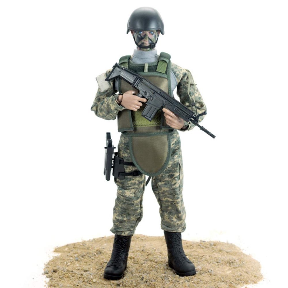 12 Inch Soldier Action Figure Model, 1/6 Realistic Army Soldier Model Set with Weapons and Accessories for Adults Military Lovers to Collect and Gift (Military Police)