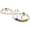 35 Pieces Wooden Train Set with Plastic StorageTub view 1