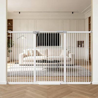 41" Tall Wide Dog Gate for Doorways, 65.7"-71.2" Extra Tall Pet Gates