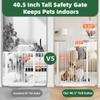 41" Tall Wide Dog Gate for Doorways, 65.7"-71.2" Extra Tall Pet Gates view 2