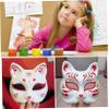 Bemonew Cat Mask 15Pcs Half Fox Mask White Therian DIY Paintable Blank Masquerade Masks with Elastic Band Animal Face for Holloween, Masquerade Party, Cosplay view 4