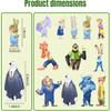 12-Piece Cartoon Animal Figures Set, City-Themed Mini Animal Toys Creative Play, Party Favors, Desk Decor & Collectible Gift Set view 2