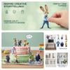 12-Piece Cartoon Animal Figures Set, City-Themed Mini Animal Toys Creative Play, Party Favors, Desk Decor & Collectible Gift Set view 3
