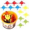 Jcasbdn Jumping Frog Toy 12PCS Leap Flip Frog Game with Bucket Plastic Jumping Frogs Colorful Funny Crazy for Boys Girls view 1