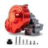 48P All Metal Transmission Box Reverse Gearbox with Motor Gear Protective Cover for 1/10 RC Crawler Car for Axial SCX10 confident view 1
