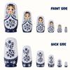 Yoption Wooden Handmade Russian Nestingdolls, 6 Pcs Matryoshkadolls for Adults Christmas, Easter, Birthday, Home Decoration (White) view 2