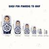 Yoption Wooden Handmade Russian Nestingdolls, 6 Pcs Matryoshkadolls for Adults Christmas, Easter, Birthday, Home Decoration (White) view 3