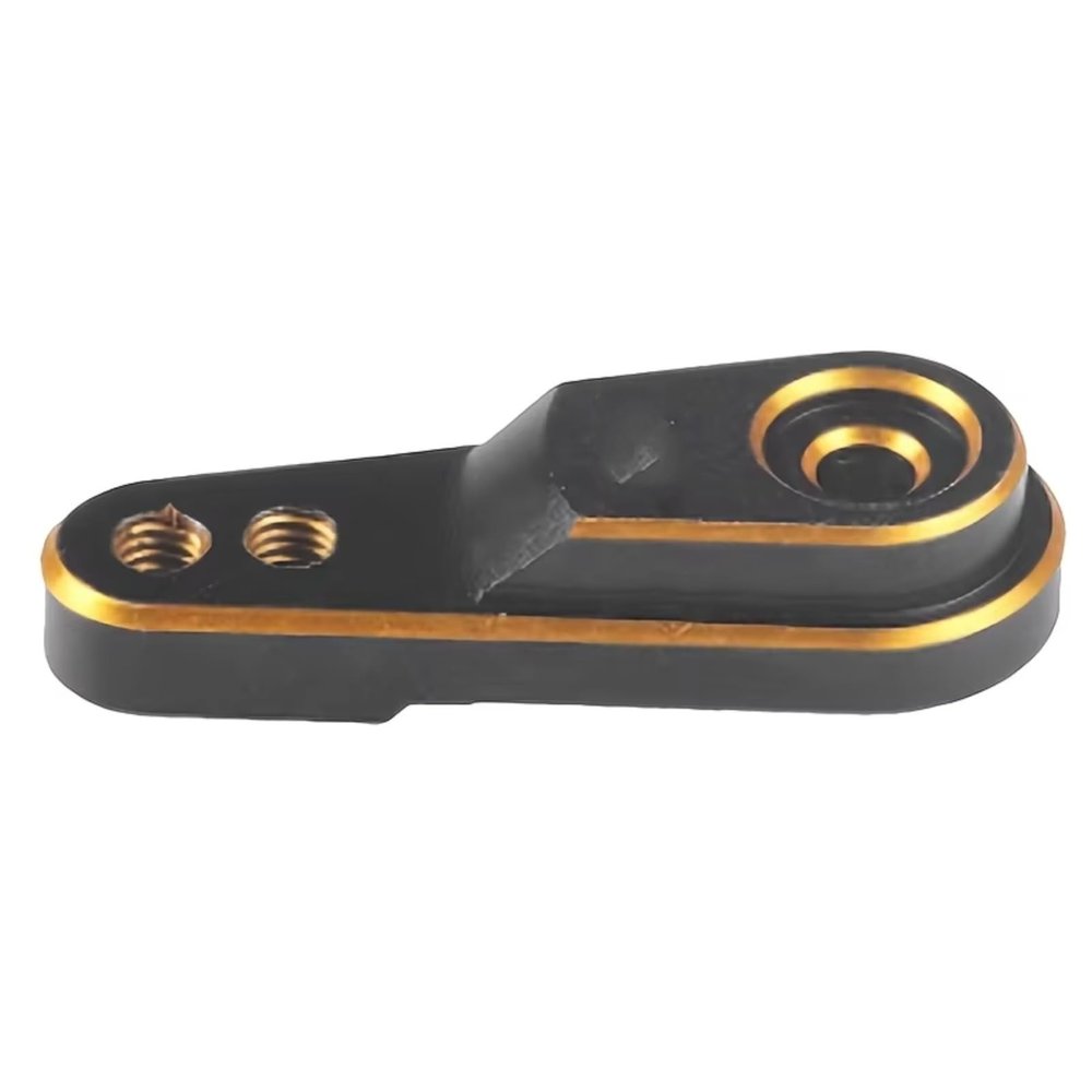 Rc Repairs Spare For Traxxas For TRX-4 Metal For Swing Arm Compatible Two Color Hard Aluminum Alloy 25T Servo Arm Metal Steering Servo Arm(Gold 1pc)