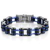 AZHOUQIBD Bicycle Chain Bracelet/Motorcycle Chain Bracelet (Set of 2) view 1