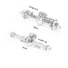 RC Axle Models For Axial For SCX24 90081 C10 B-17 1967 2019 For Wrangler 1/24 Alloy Casting Complete Edition Front Rear Axle Set RC Model(Silver,Rear) view 4