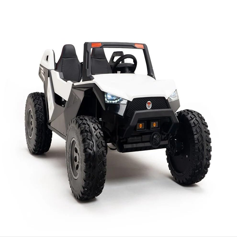 24V Red Tiger All Terrain UTV Ride on Buggy with Remote - White