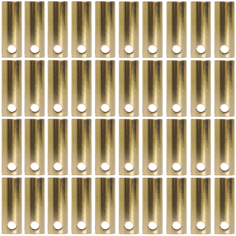 40PCS Pure Copper Gold Plated Bullet Connectors with Banana Plugs, Assorted Sizes for Brushless Motors, Lithium Batteries, Airplane Models and DIY Projects(5.5mm Female)
