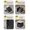 BTSEURY Toys Storage Box with Building Baseplate, 37L Large Capacity Stackable Foldable Building Blocks Organizer Storage Container for Home (Black) view 2
