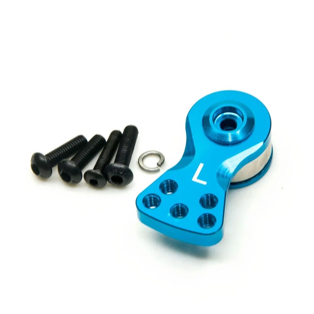 RC Repairs Models For Axial For Tamiya 25T Steering Servo Arm Horn S/M/L Large Torque Digital Coreless Servo Upgrade Part(L Blue)