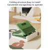 BTSEURY Toys Storage Box with Building Baseplate, 37L Large Capacity Stackable Foldable Building Blocks Organizer Storage Container for Home (Green) view 4