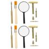 Garneck 2 Set Toddler Tool Kit Digging Tools Toys Excavation Toy with Magnifying Glass Small Brush Chisel Hammer for Kids Pretend Play view 1
