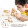 Garneck 2 Set Toddler Tool Kit Digging Tools Toys Excavation Toy with Magnifying Glass Small Brush Chisel Hammer for Kids Pretend Play view 4