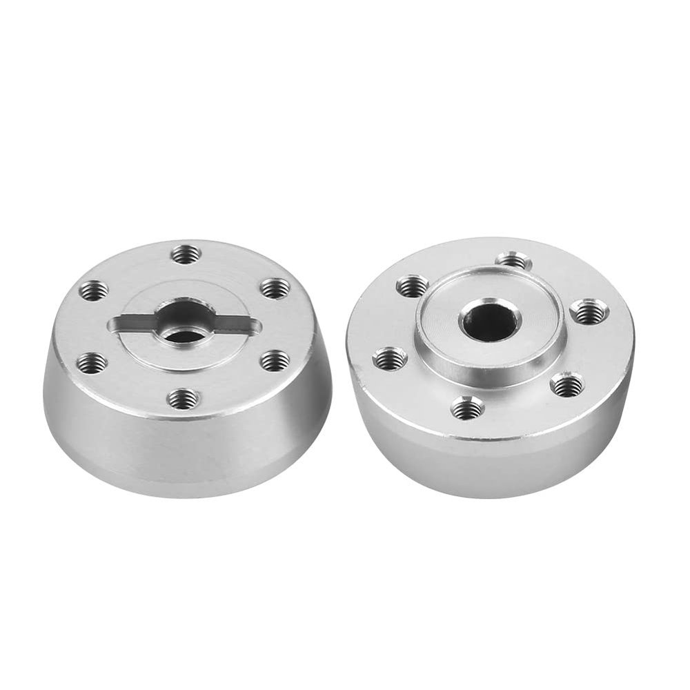 Aluminium Alloy Front Wheel Hex Hub Adapter Precision Machined Replacement Part for Axial Rock Racer Remote Control RC Car Blue (AX31010S Silver)