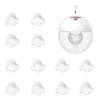 12pcs Silicone Spout Cap Compatible with Momcozy M5 Wearable Breastpump, Dustproof, Keep Clean, Prevents Leaks from The Top, Fit for M5 Breast Pump Parts, White view 1