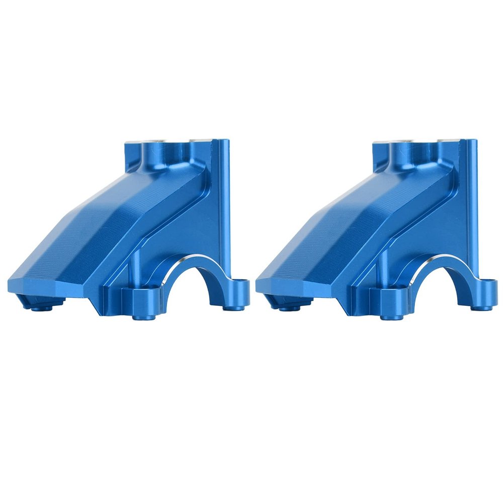 2pcs RC Car Gearbox Housing Replacement for TRAXXAS 1/5 RC Car Aluminum Alloy Front Rear Universal Differential Cover (Blue)
