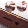 2 Set Wooden Money Saving Box, Money Saving Challenge with Numbers Tick & Marker, Reusable Kitten Design Cash Bank, Wooden Piggies Bank for Coin Banknote for Adults Kids Savings Goals Smash Box Saver view 3