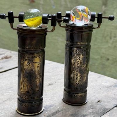 Handmade Brass Kaleidoscope  Vintage Optical Toy for Kids & Adults 5 Inch Set of 2