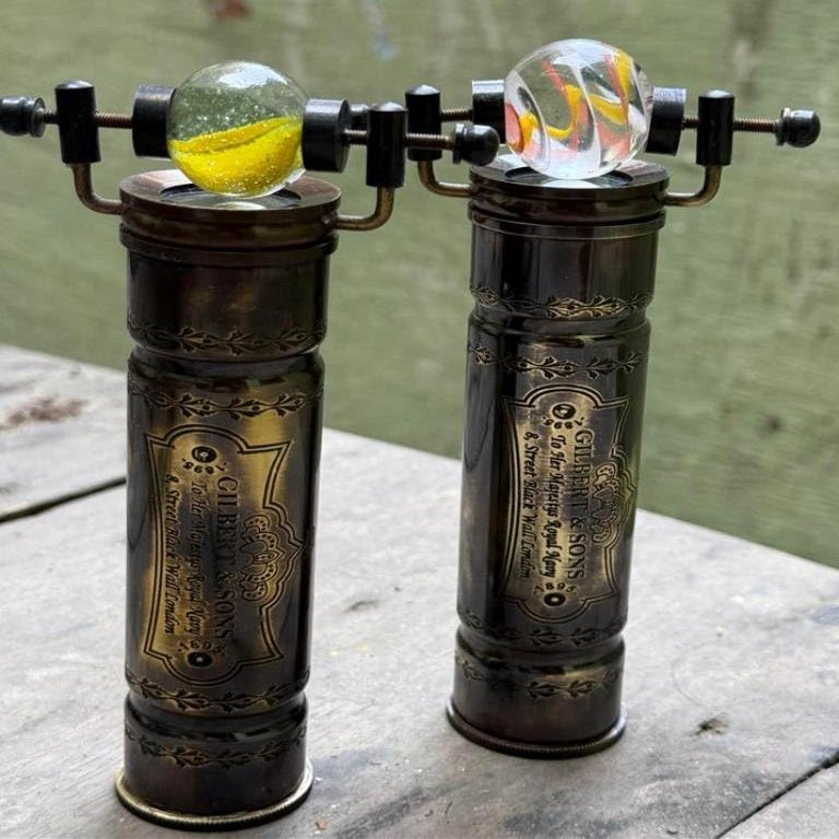 Handmade Brass Kaleidoscope  Vintage Optical Toy for Kids & Adults 5 Inch Set of 2