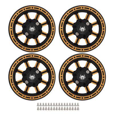 1.9 Inch RC Wheel Hubs Gravity Reducing CNC Aluminum Alloy 1.9in RC Wheel Hub for Axial SCX10 (Gold)