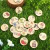 JULEASEL Wooden Spring Bucket List Tokens 24 Spring Activity Coins + 6 DIY Blank Tokens,Family Spring Activities Challenge,Outdoor &Indoor Spring Ideas,Spring Break &Easter Gift for Families view 3