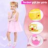 32 Pcs Princess Dress Up Set for Girls Includ 4 Pairs Heels Shoes and 28 Princess Accessories with Crown, Magic Wand, Gloves, Jewelry for Toddler Pretend Play Birthday view 3