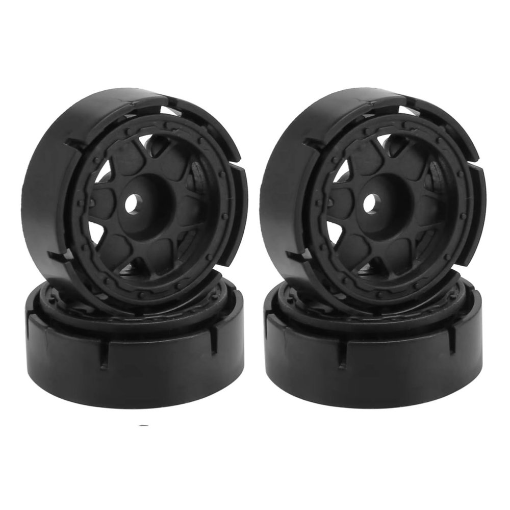 Rc Repairs Spare For Axial For Scx24 For Deadbolt For Gladiator For Bronco AX24 For Trx4M 1/24 Plastic 1.0 Beadlock Wheel Rim Wheel Hub RC Parts