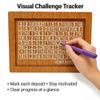 2026 New Cash Vault Wooden Savings Box,Wooden Savings Challenge Box with Pen,Retro Style Wooden Money Box with Counter Piggy Bank Handmade Saving Money Goal Piggy Bank (1000) view 3