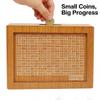 2026 New Cash Vault Wooden Savings Box,Wooden Savings Challenge Box with Pen,Retro Style Wooden Money Box with Counter Piggy Bank Handmade Saving Money Goal Piggy Bank (1000) view 4