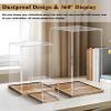 Long Acrylic Display Case 12 18 24 33 in, Clear Collectibles Storage Show Box Cube, Wooden Base Stackable Countertop Plastic Bins(75x60x60cm/30x24x24in) view 2
