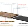 Long Acrylic Display Case 12 18 24 33 in, Clear Collectibles Storage Show Box Cube, Wooden Base Stackable Countertop Plastic Bins(75x60x60cm/30x24x24in) view 3