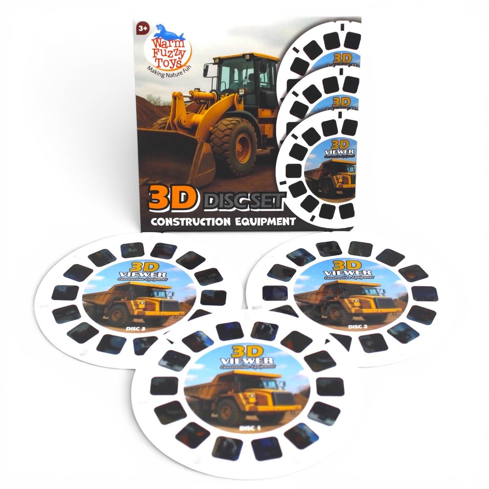 WARM FUZZY Viewfinder Reels Construction Vehicles | 3 Reels