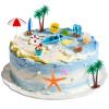 19 Pack Beach Cake Decorations Set with Chair, Umbrella, Palm Tree, Boat, Summer Ocean Cake Toppers for Tropical Hawaiian Aloha Luau Theme Birthday Party Decor Supplies view 1