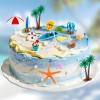 19 Pack Beach Cake Decorations Set with Chair, Umbrella, Palm Tree, Boat, Summer Ocean Cake Toppers for Tropical Hawaiian Aloha Luau Theme Birthday Party Decor Supplies view 3
