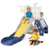 6 in 1 Toddler Playset Toddler Slide and Climber Playset, L-Shaped Kids Slide with Basketball Hoop, Telescope & Storage, Sturdy Indoor Outdoor Playground, for Boys Girls 1-3+ view 1