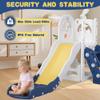 6 in 1 Toddler Playset Toddler Slide and Climber Playset, L-Shaped Kids Slide with Basketball Hoop, Telescope & Storage, Sturdy Indoor Outdoor Playground, for Boys Girls 1-3+ view 3