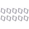 3D Floating Coin Case for Stamps, Jewelry, Medals - Plastic Souvenir Display Frame with Transparent Flexible Film, 70x70mm - Coin Frame Display Holder (10-Pack)(White) view 1