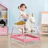 Spring-Action Rocking Horse with Realistic Sound Effects and Soft Plush Body for Indoor Play and Gentle Motion Fun view 1