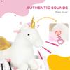 Spring-Action Rocking Horse with Realistic Sound Effects and Soft Plush Body for Indoor Play and Gentle Motion Fun view 3