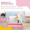 Spring-Action Rocking Horse with Realistic Sound Effects and Soft Plush Body for Indoor Play and Gentle Motion Fun view 4