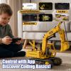 Ansnibe 5-in-1 STEM Building Toys, Remote Control Excavator Robotics Kit, 555 PCS DIY Engineering Construction Set, Educational Science Building Blocks Gift for Kids Boys Girls Ages 6-16 view 3