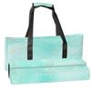 3 Pcs Empty Mahjong Bag Set Pastel cyan mint liquid marble watercolor gold lines brush stains Teal Soft American Mahjong Tile Carrying Case Rack and Pushers Bags Game Night Accessories Gifts for Women view 1